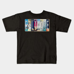 Delaware License Plates Kids T-Shirt